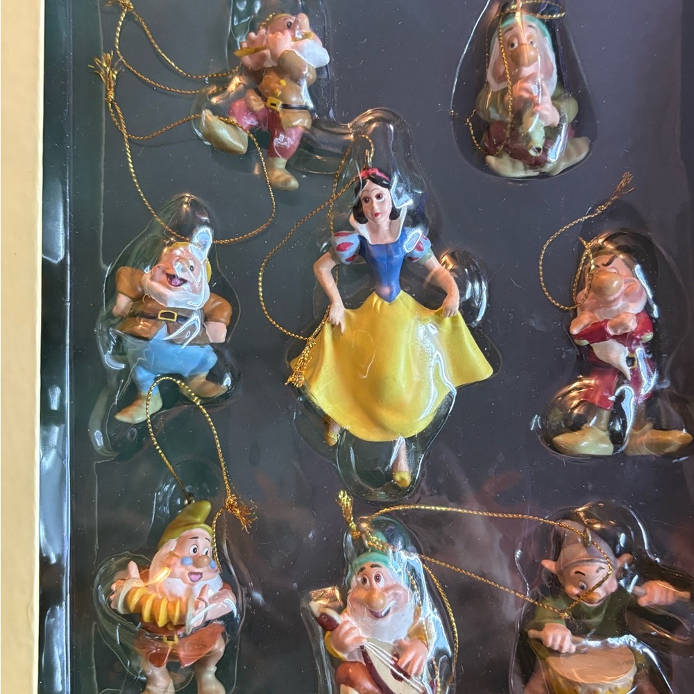 Vintage Snow White and Seven Dwarfs Ornaments
